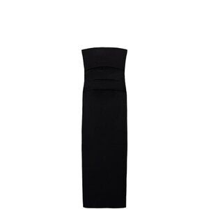 ZARA LONG DRESS WITH CUT OUT DETAIL BLACK SIZE M | 5584/173 blogger favorite